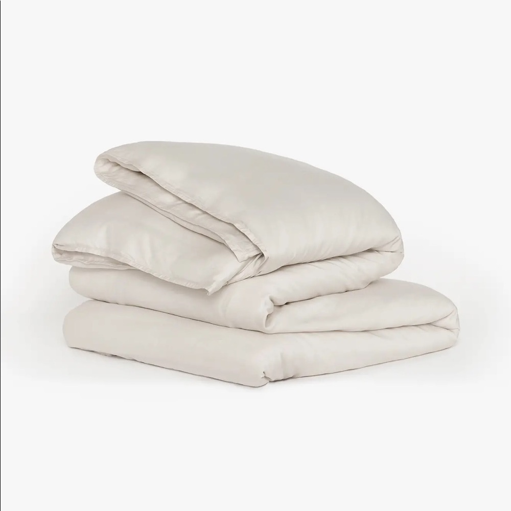 Buffy Full/Queen Light Gray Duvet Cover